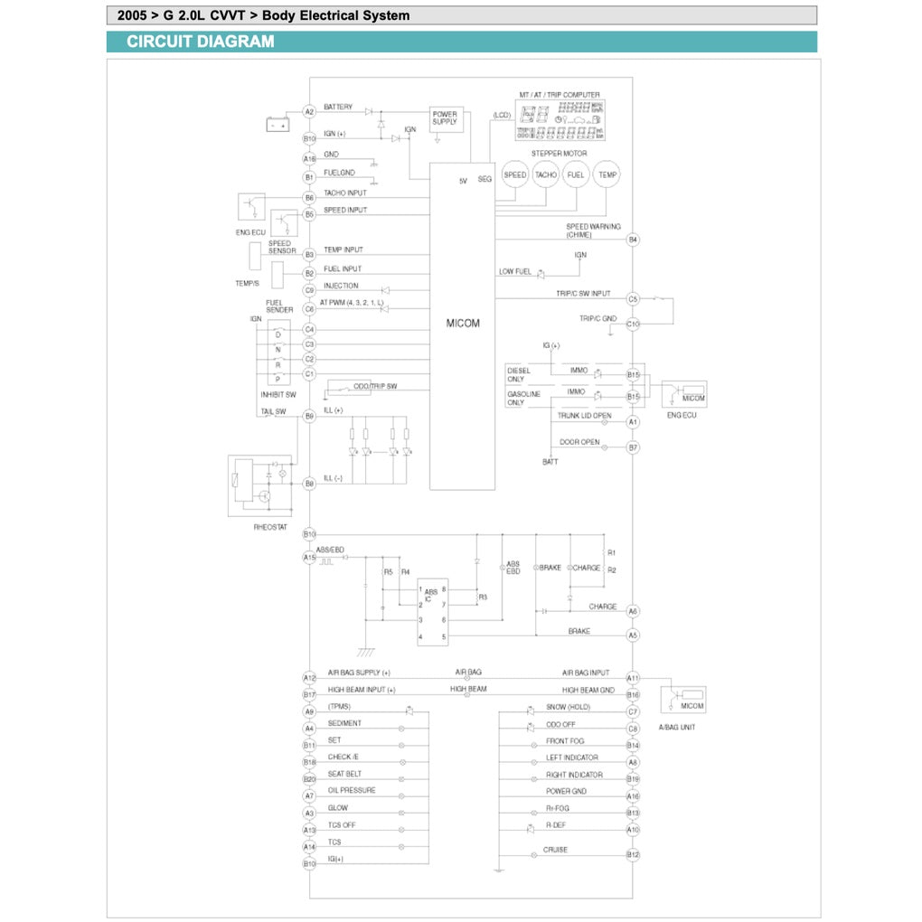 KIA CERATO / SPECTRA LD (2004-2009) SERVICE WORKSHOP MANUAL - Image 9