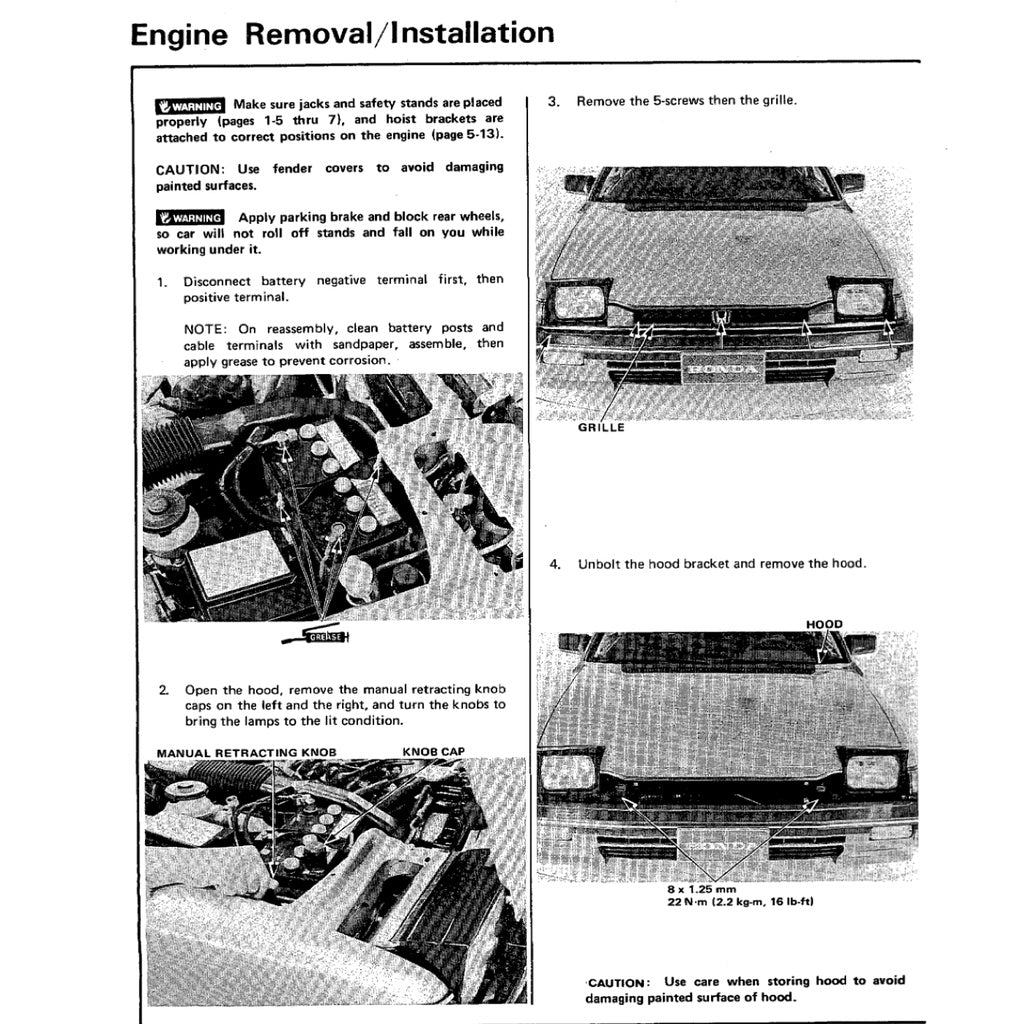 HONDA PRELUDE AB B1-6 BB (1982-1986) SERVICE WORKSHOP MANUAL - Image 4