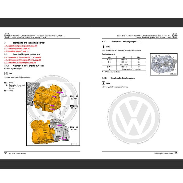 VW NEW BEETLE A5 (2012-2019) FACTORY SERVICE WORKSHOP MANUAL - Image 3