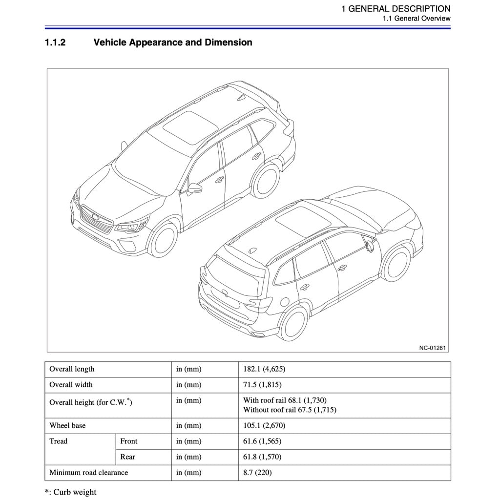 SUBARU FORESTER SK (2019-2023) SERVICE WORKSHOP MANUAL - Image 10