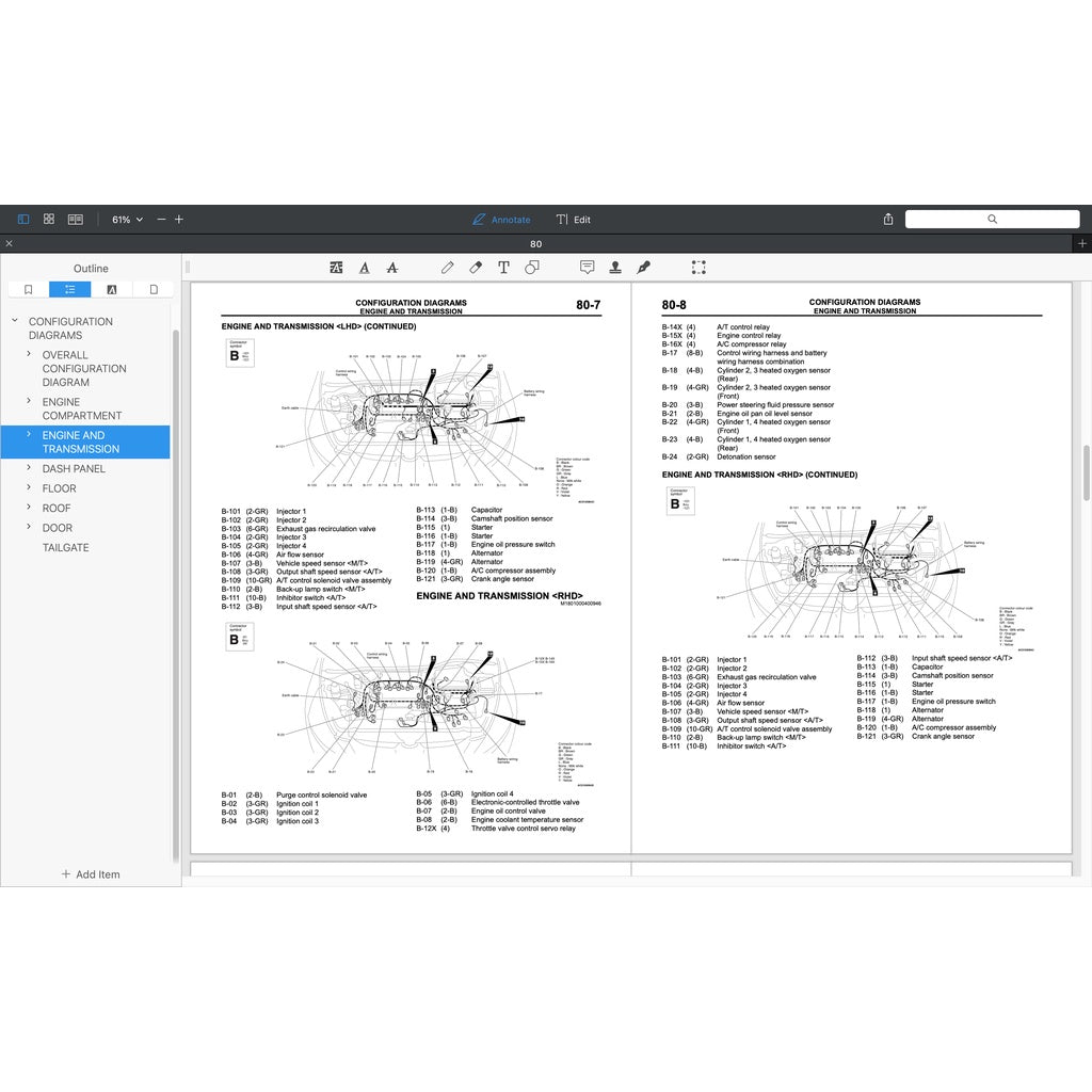 MITSUBISHI GRANDIS (2003-2011) SERVICE WORKSHOP MANUAL - Image 9
