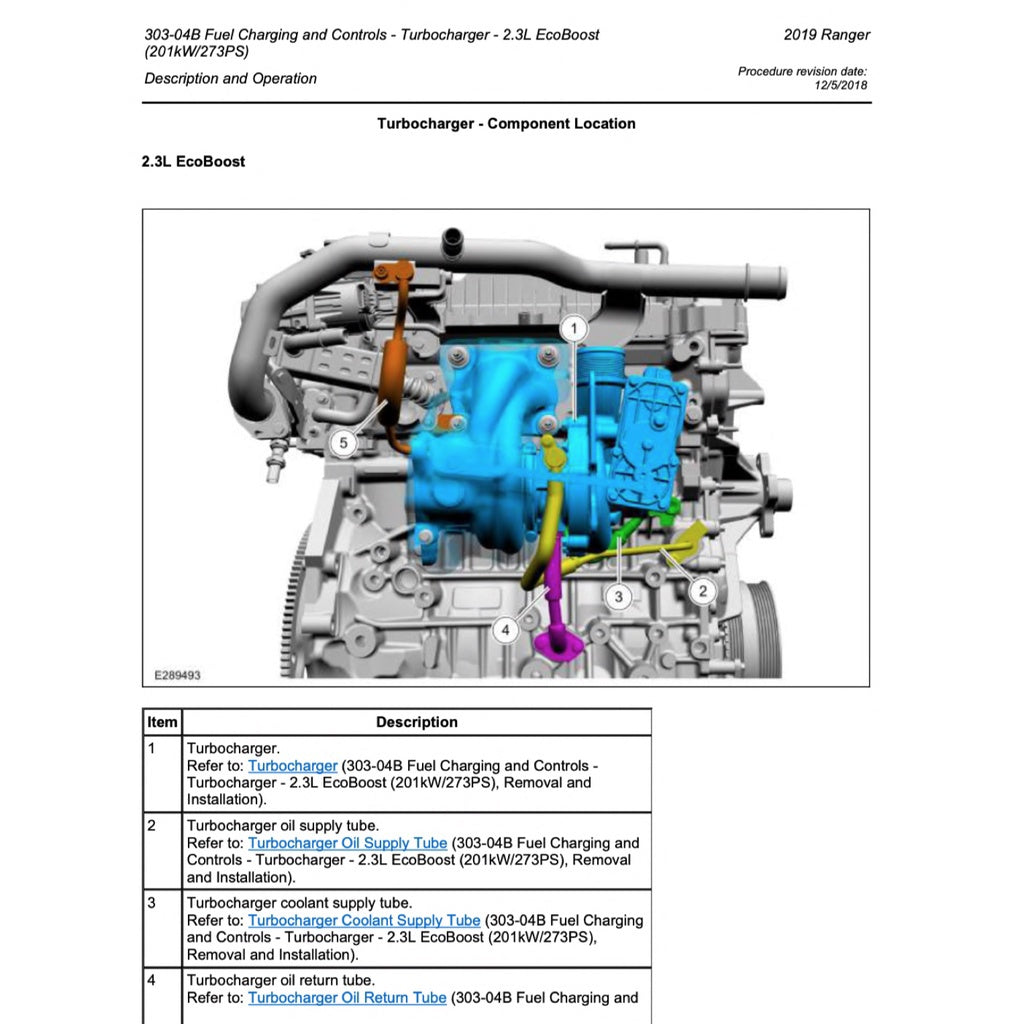 FORD 2.3L ECOBOOST ENGINE SERVICE WORKSHOP MANUAL - Ford Ranger/ Ford Mustang/ Ford Focus RS - Image 3