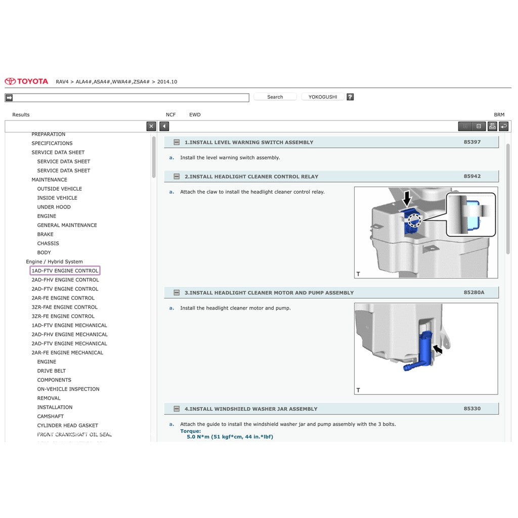 TOYOTA RAV4 XA30 (2006-2012) SERVICE WORKSHOP MANUAL - Image 4