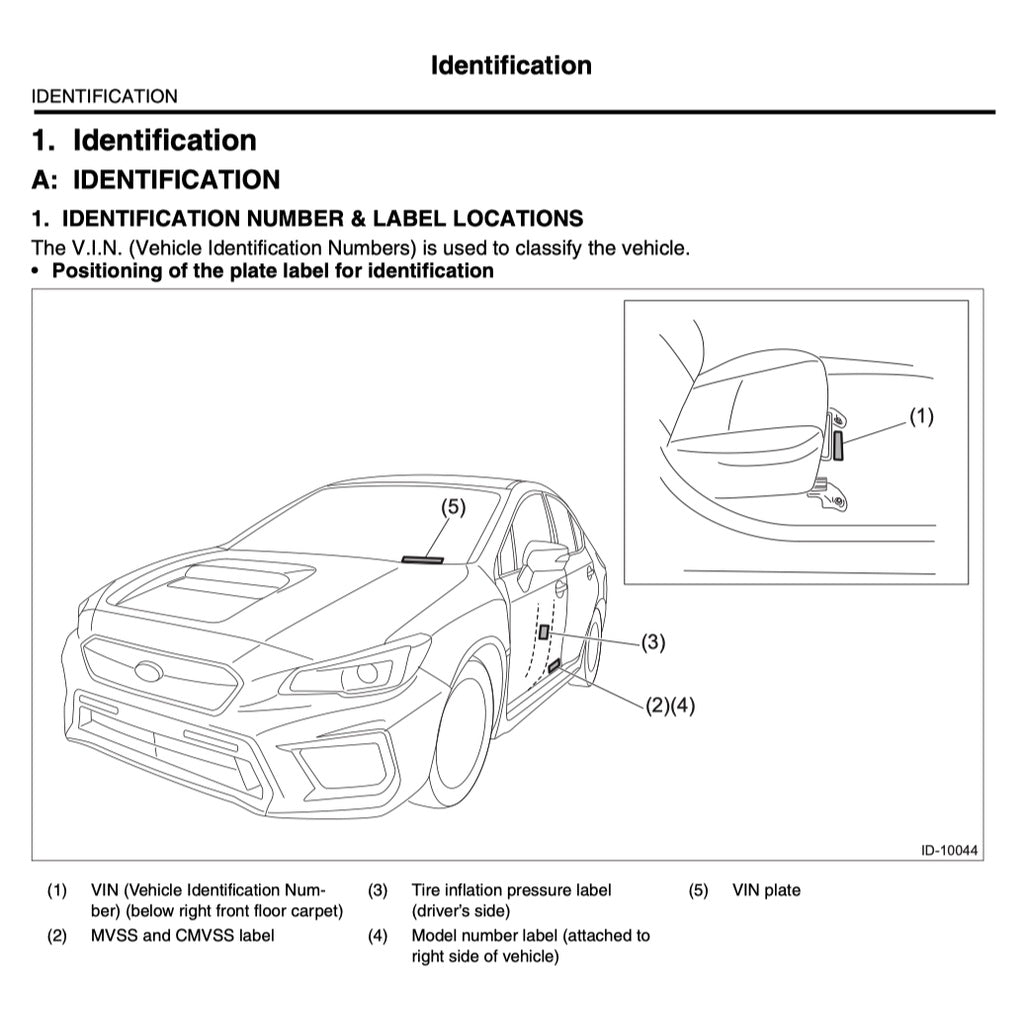 SUBARU WRX STI VA (2015-2021) SERVICE WORKSHOP MANUAL - Image 3