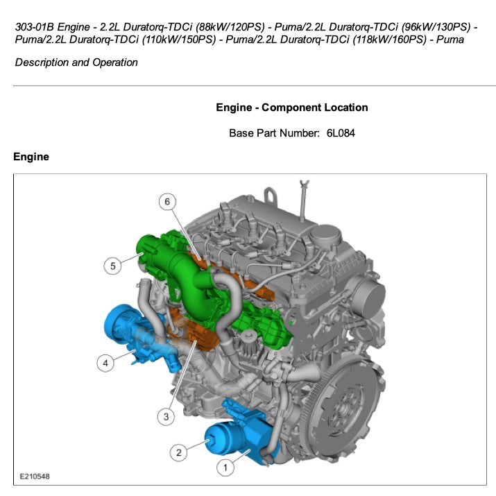 FORD ENGINE DURATORQ /PUMA 2.2.L TDCI SERVICE WORKSHOP MANUAL - Image 3