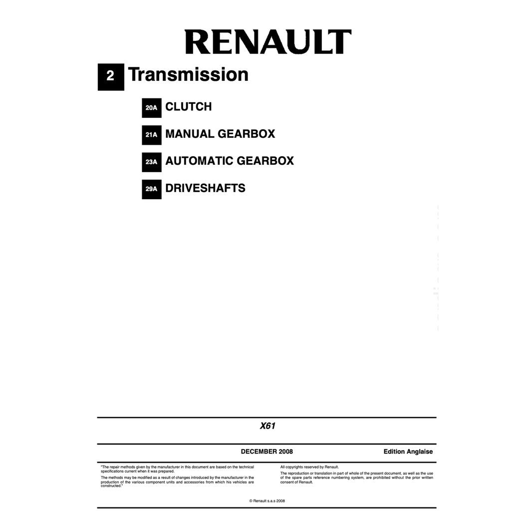 RENAULT KANGOO II X61 FC/FW (2007-2021) SERVICE WORKSHOP MANUAL - Image 6