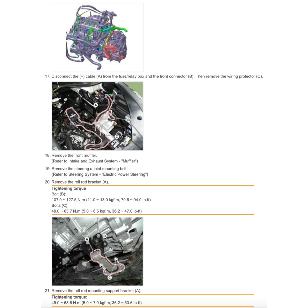 HYUNDAI TUCSON TL 1.6L T-GDI & 2.0L GDI (2016-2021) SERVICE WORKSHOP MANUAL IN PDF FORMAT (
1400 PAGES
) SUPPLIED AS DOWNLOADABLE LINK.
This is the same type of service manual your local HYUNDAI dealer will use when doing a repair. This manual has detailed illustrations as well as step by step instructions. All pages are printable, so run off what you need and take it with you into the garage or workshop.
WE ARE OFFERING A CHOICE OF TWO ENGINES FOR THIS MANUAL (SELECTED UPON CHECKOUT):
-
1.6L T-GDI (GAMMA)
- 2.0L GDI (NU)
REFERENCE POWERTRAIN
Engine
Petrol:
1.6 L Gamma GDi I4
1.6 L Gamma T-GDi I4
2.0 L Nu MPi I4
2.0 L Nu GDi I4
2.4 L Theta II MPi I4
2.4 L Theta II GDi I4
Diesel:
1.6 L U II CRDi I4
1.7 L U II CRDi I4
2.0 L R II CRDi I4
Transmission
6-speed manual
6-speed automatic
8-speed automatic
7-speed DCT
WHAT'S INSIDE ?
Detailed sub-steps expand on repair procedure information
Notes, cautions and warnings throughout each chapter pinpoint critical information.
Numbered instructions guide you through every repair procedure step by step.
Bold figure number help you quickly match illustrations with instructions.
Detailed illustrations, drawings and photos guide you through every procedure.
Enlarged inset helps you identify and examine parts in detail.
Numbered table of contents easy to use so that you can find the information you need fast.
This manual also makes it easy to diagnose and repair problems with your machines electrical system.
Troubleshooting and electrical service procedures are combined with detailed wiring diagram for ease of use. - Image 4