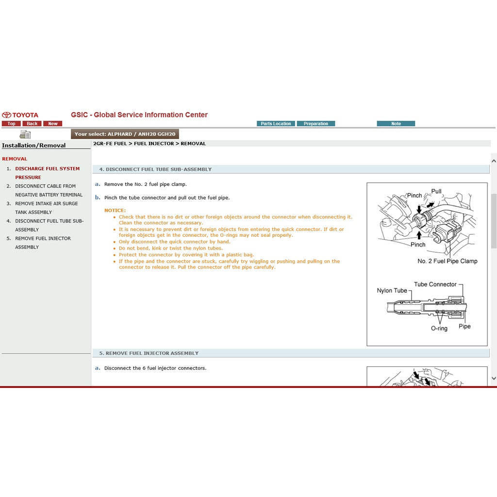 TOYOTA ALPHARD / VELLFIRE ANH20/GGH20 (2008-2015) SERVICE WORKSHOP MANUAL - Image 6