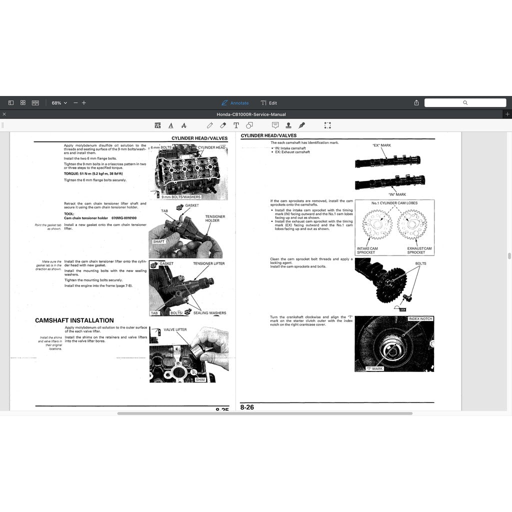 HONDA CB1000R SC60 (2009-2017) SERVICE WORKSHOP MANUAL + OWNER'S MANUAL / CB 1000 R - Image 7