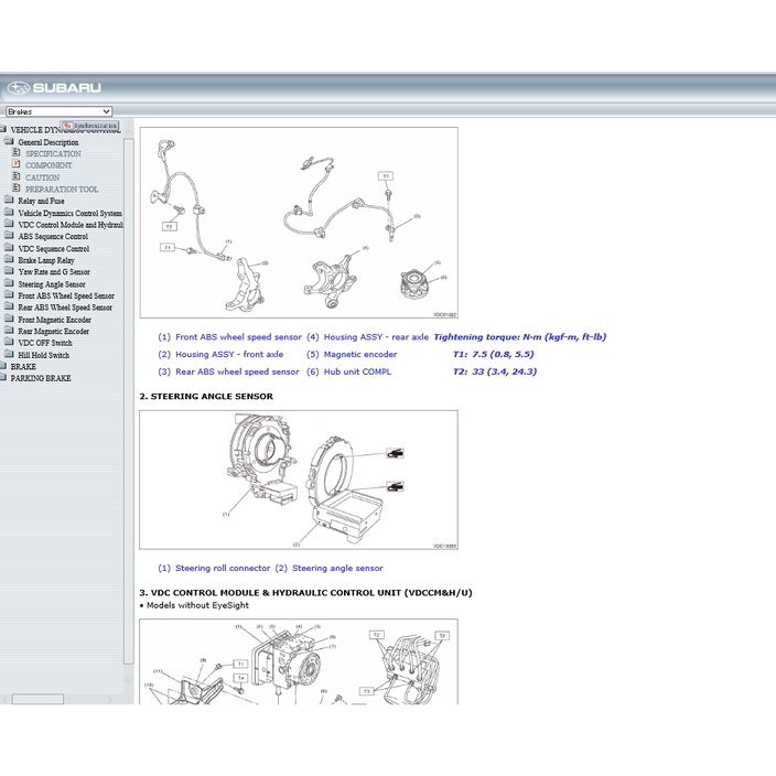 SUBARU LEVORG (2015-2020) SERVICE WORKSHOP MANUAL - Image 6
