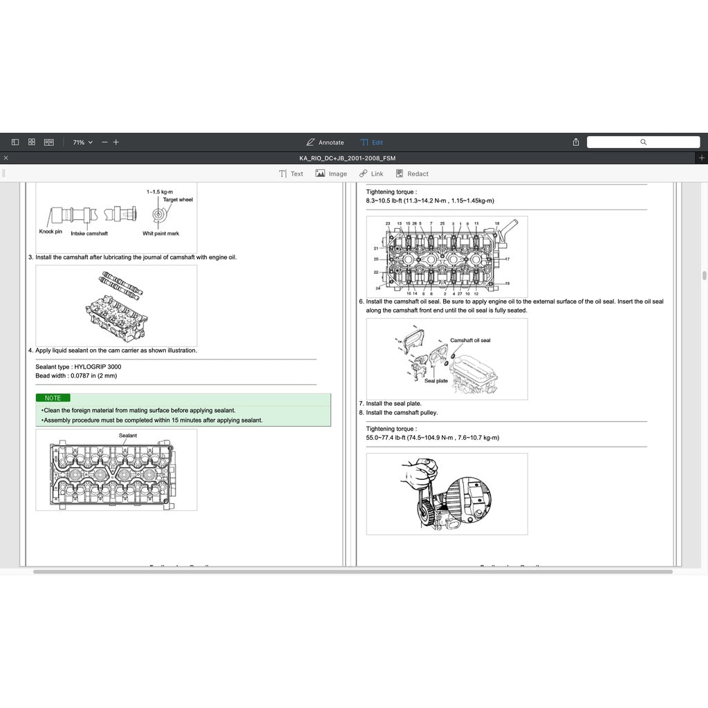 KIA RIO DC (2000-2005) SERVICE WORKSHOP MANUAL - Image 4