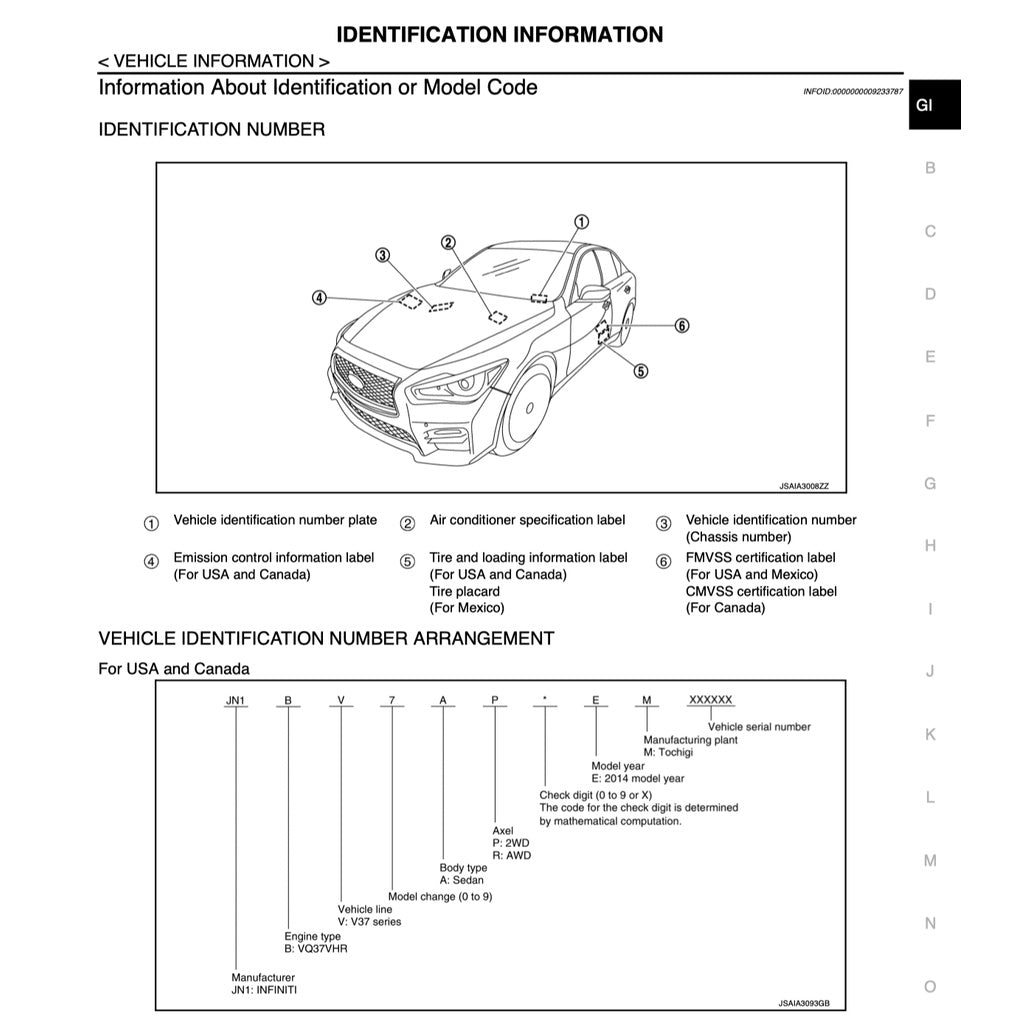 INFINITI Q50 (2014-2022) SERVICE WORKSHOP MANUAL - Image 3
