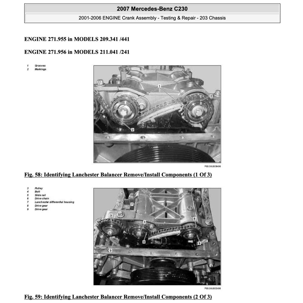 MERCEDES BENZ C-CLASS W203 C230 (2001-2007) SERVICE WORKSHOP MANUAL - Image 4
