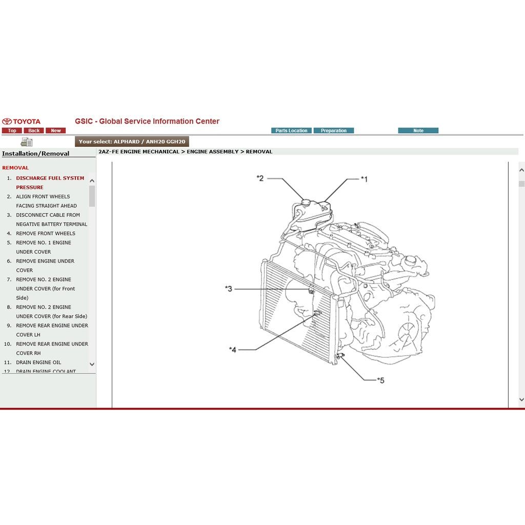 TOYOTA ALPHARD / VELLFIRE ANH20/GGH20 (2008-2015) SERVICE WORKSHOP MANUAL - Image 3