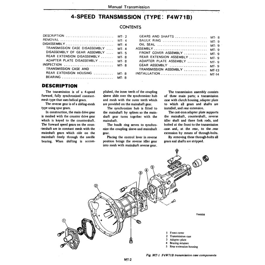 DATSUN PICKUP 620 (1972-1979) SERVICE WORKSHOP MANUAL - Image 7