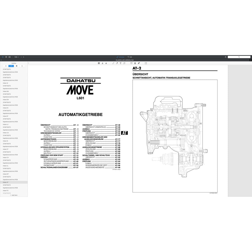 DAIHATSU MOVE L601 GERMAN LANGUAGE EDITION (1995-1998) SERVICE WORKSHOP MANUAL - Image 10