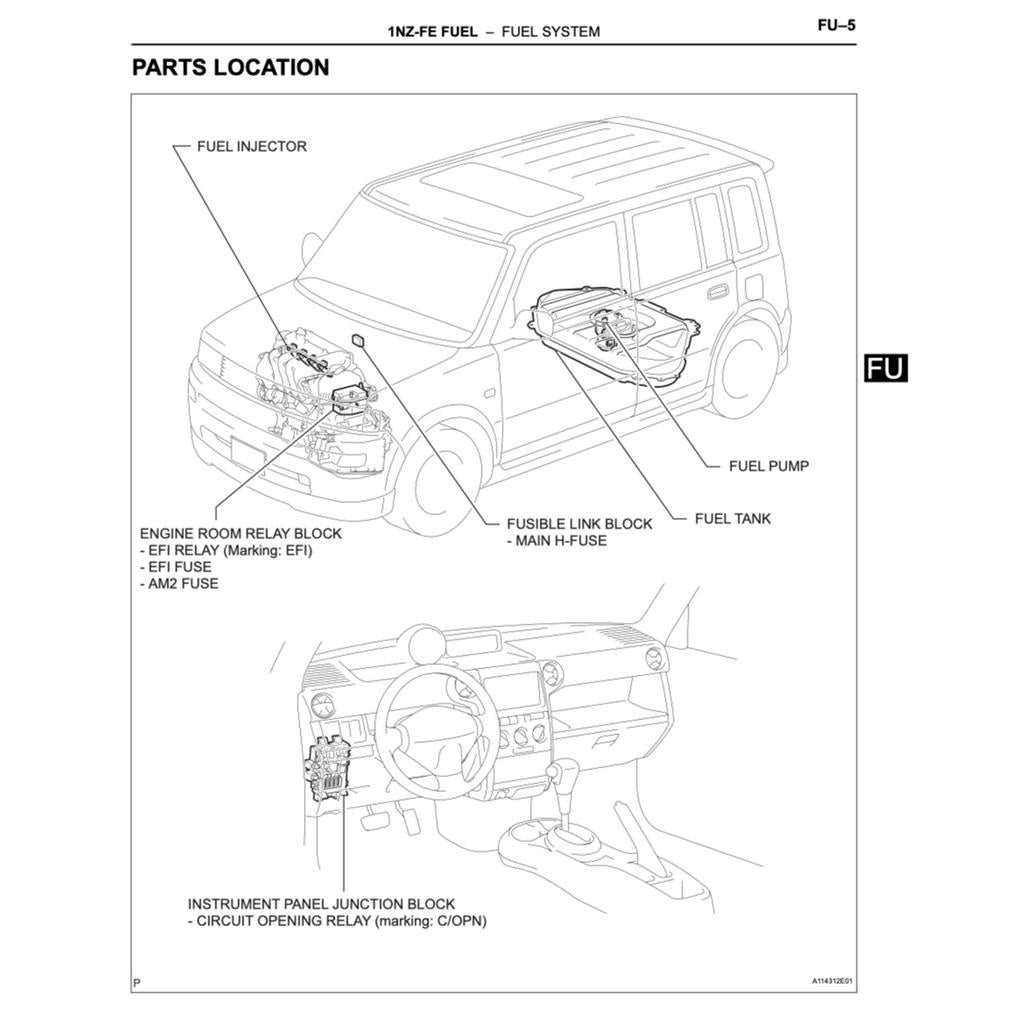 TOYOTA bB (2000-2005) SERVICE WORKSHOP MANUAL - Image 8