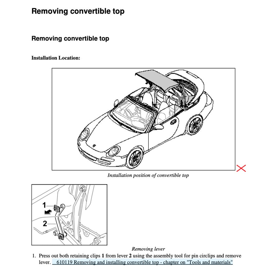 PORSCHE 911 997 (2004-2013) CONVERTIBLE TOP/ TARGA TOP SERVICE REPAIR MANUAL - Image 3