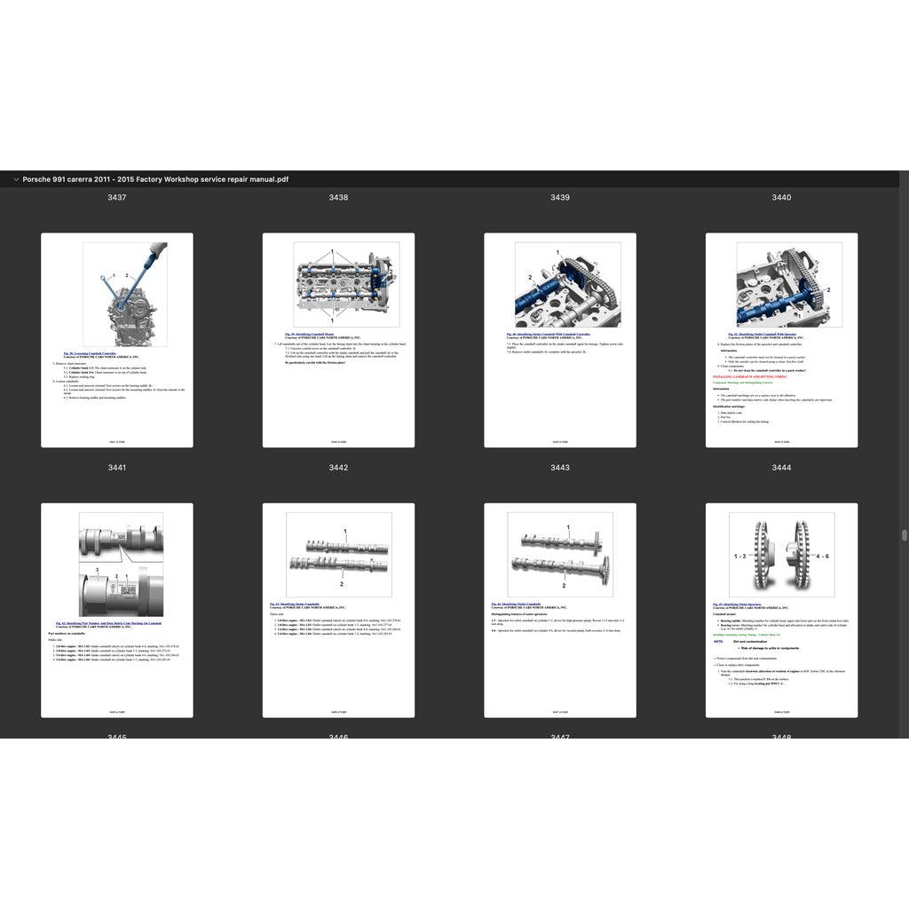 PORSCHE 911 991.1 (2011-2016) SERVICE WORKSHOP MANUAL + PARTS CATALOGUE - Image 5
