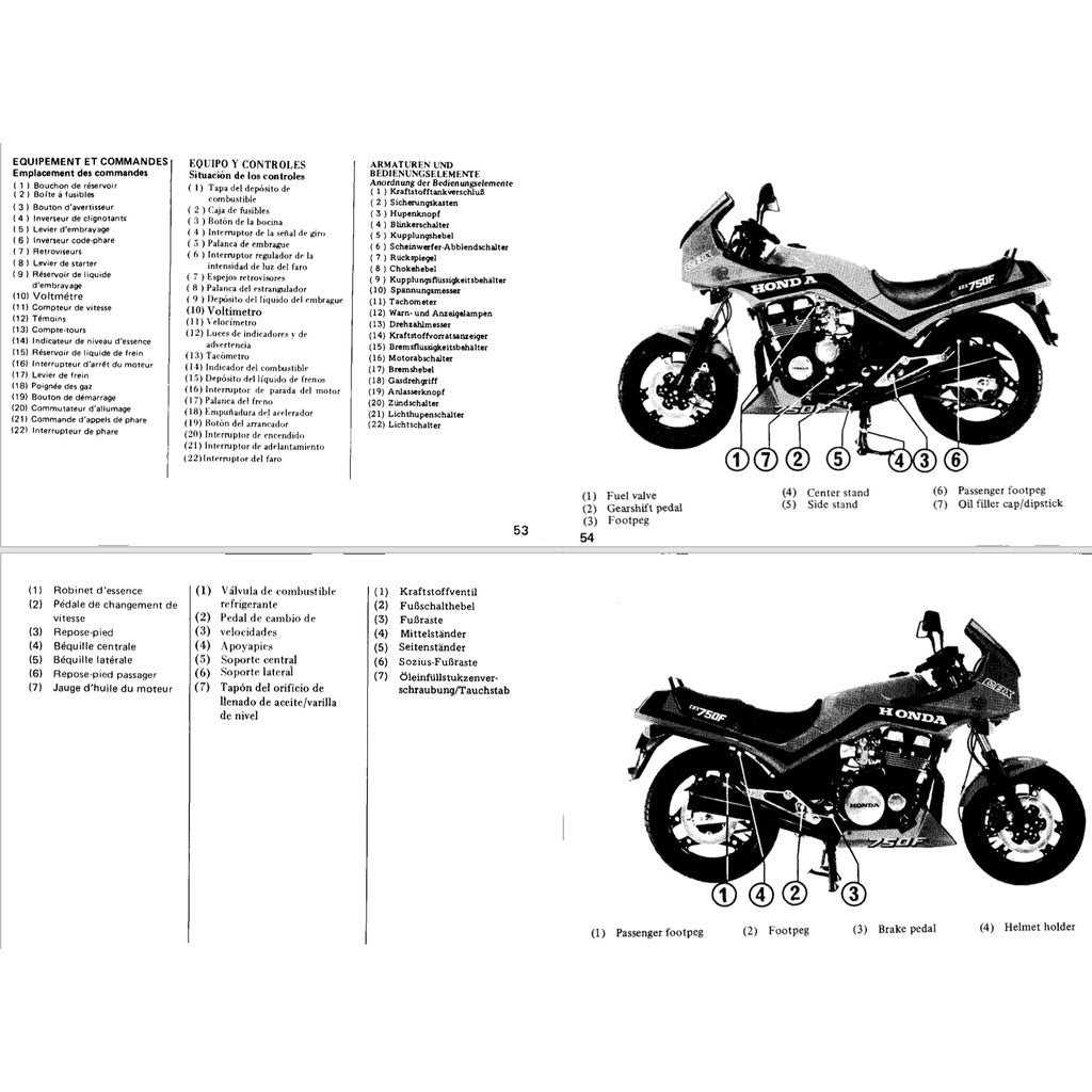 HONDA CBX 750F (1983-1988) SERVICE WORKSHOP MANUAL + PARTS CATALOGUE + OWNER'S MANUAL - Image 9