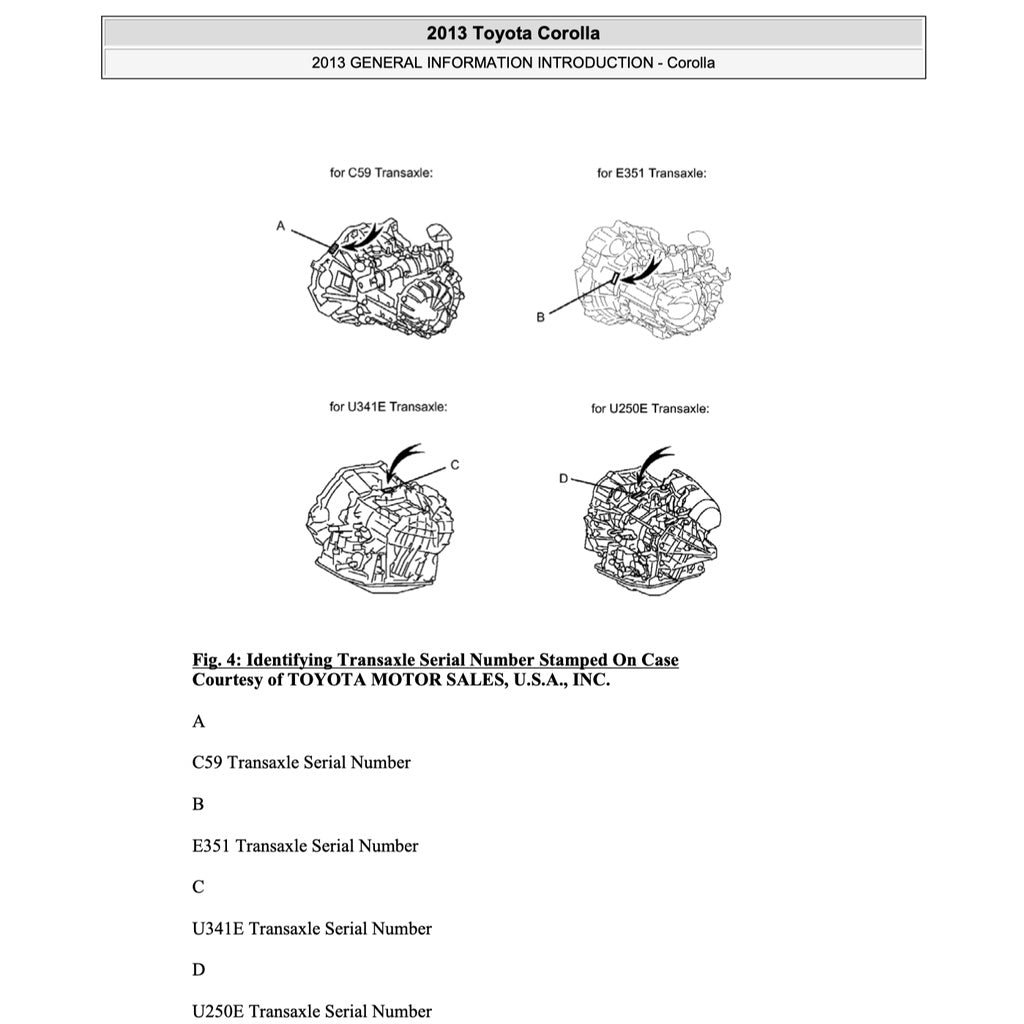 TOYOTA COROLLA ALTIS E170/180 (2013-2017) SERVICE WORKSHOP MANUAL - Image 6