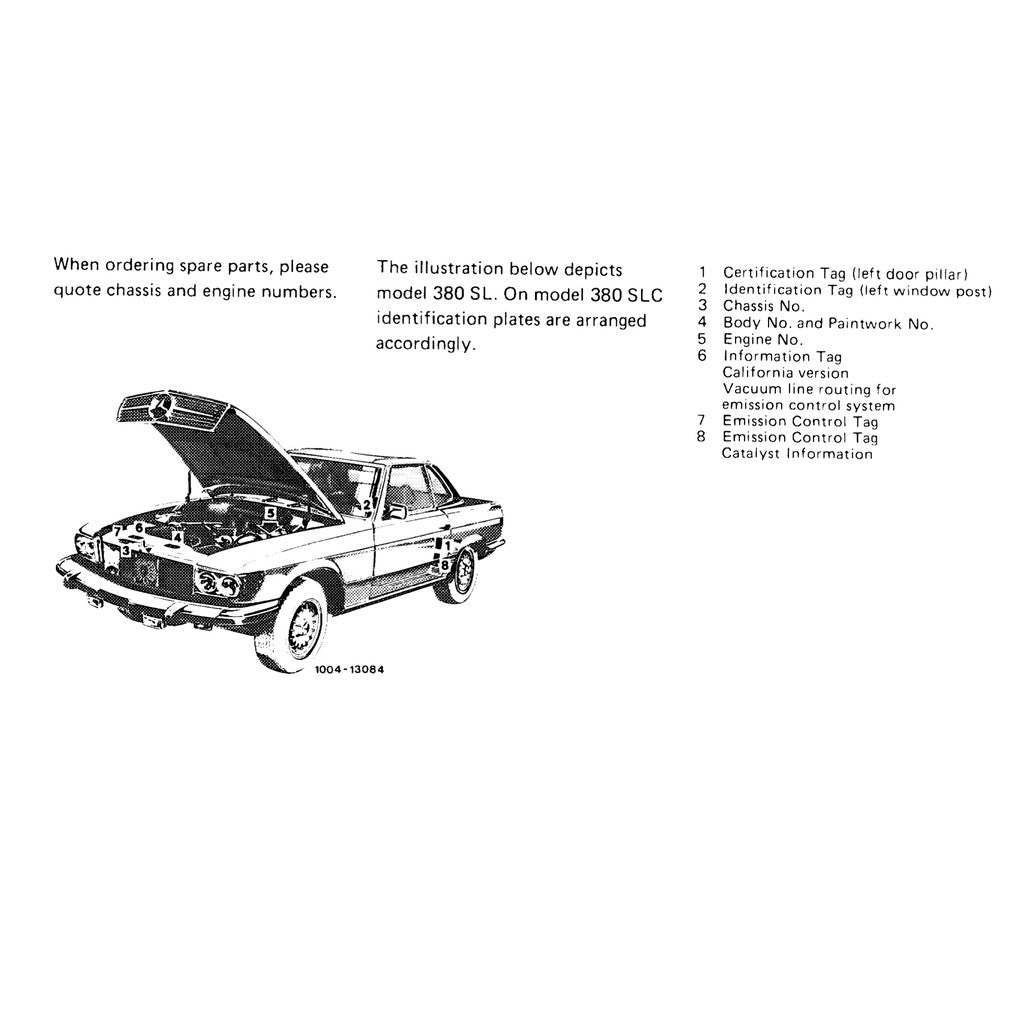 MERCEDES-BENZ R/C107 (1971-1989) SERVICE WORKSHOP MANUAL - Image 3