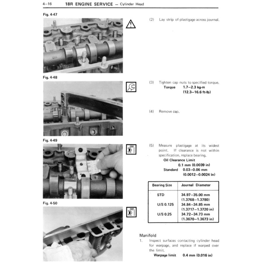 TOYOTA ENGINE 18R /18R-C/ 18R-G SERVICE WORKSHOP MANUAL - Image 5