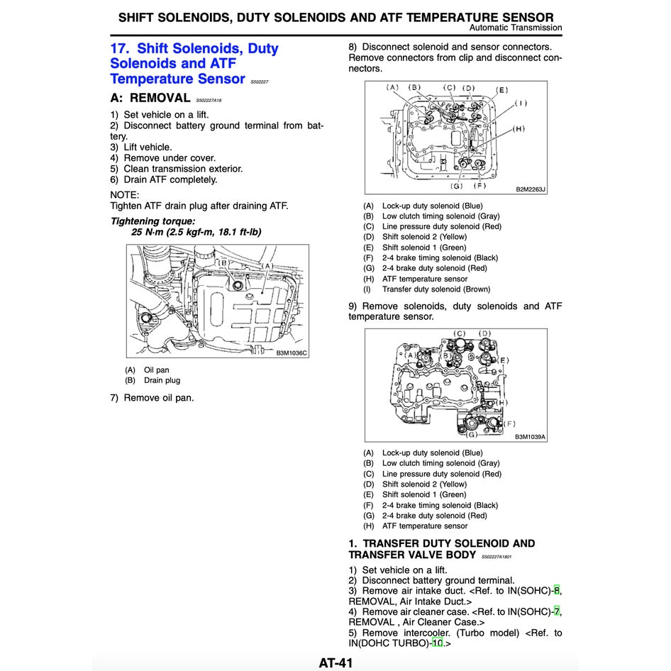 SUBARU FORESTER SF (1997-2001) SERVICE WORKSHOP MANUAL - Image 6