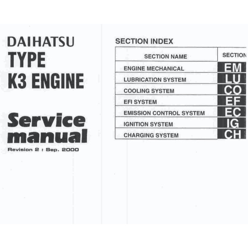 DAIHATSU YRV M200/201 (2000-2005) SERVICE WORKSHOP MANUAL - Image 4