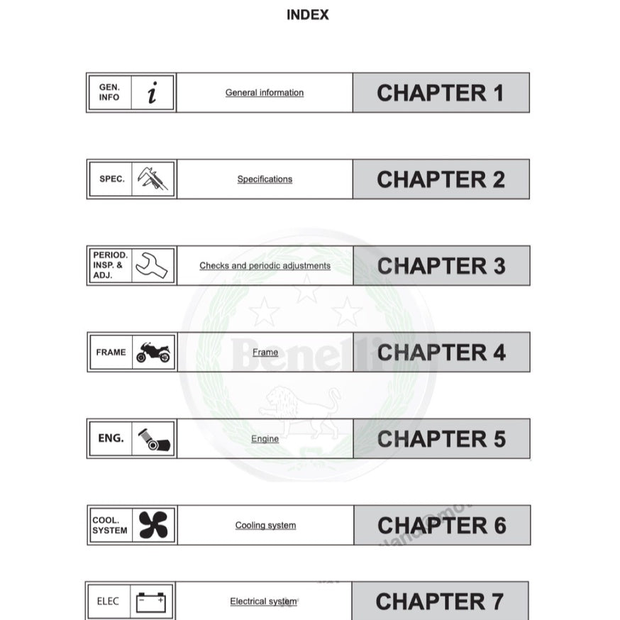 BENELLI TRK 502 (2017-2021) SERVICE WORKSHOP MANUAL + PARTS CATALOGUE + OWNER'S MANUAL - Image 3