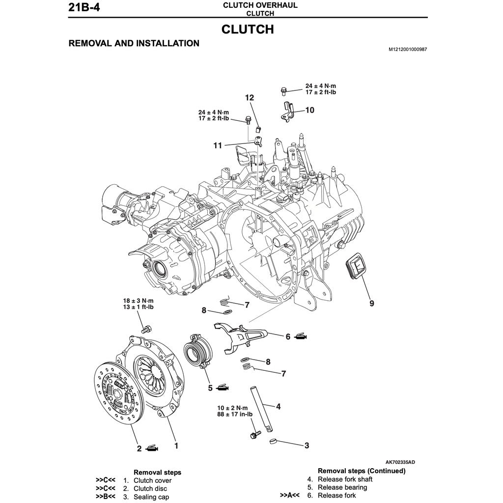 MITSUBISHI LANCER EVO X (2008-2102) SERVICE WORKSHOP MANUAL - Image 5
