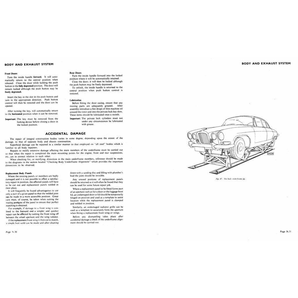 JAGUAR MKX10 (1961-1970) FACTORY WORKSHOP REPAIR SERVICE OPERATIONS MANUAL - Image 4