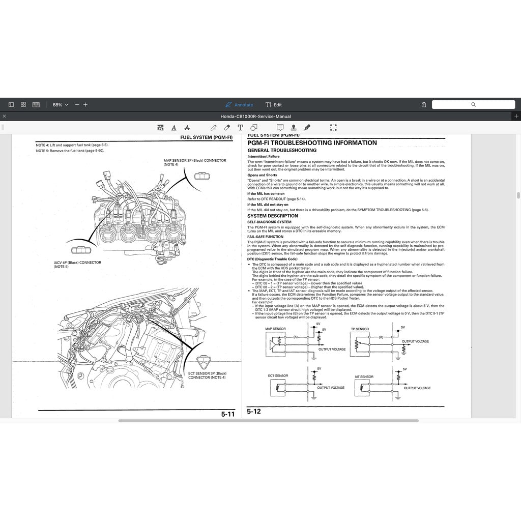HONDA CB1000R SC60 (2009-2017) SERVICE WORKSHOP MANUAL + OWNER'S MANUAL / CB 1000 R - Image 6