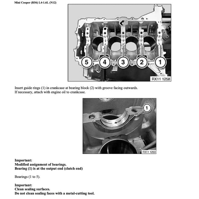MINI COOPER R55/56/57 N12 (2006-2012) ENGINE SERVICE WORKSHOP MANUAL + COMPONENT LOCATION+ WIRING - Image 3