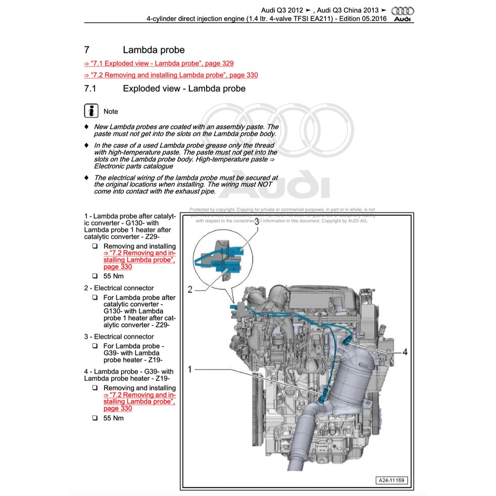 AUDI Q3 8U (2011-2018) SERVICE WORKSHOP MANUAL - Image 4