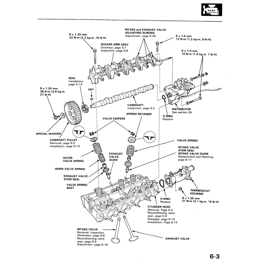 HONDA ACCORD 3 CA (1986-1989) SERVICE WORKSHOP MANUAL - Image 6