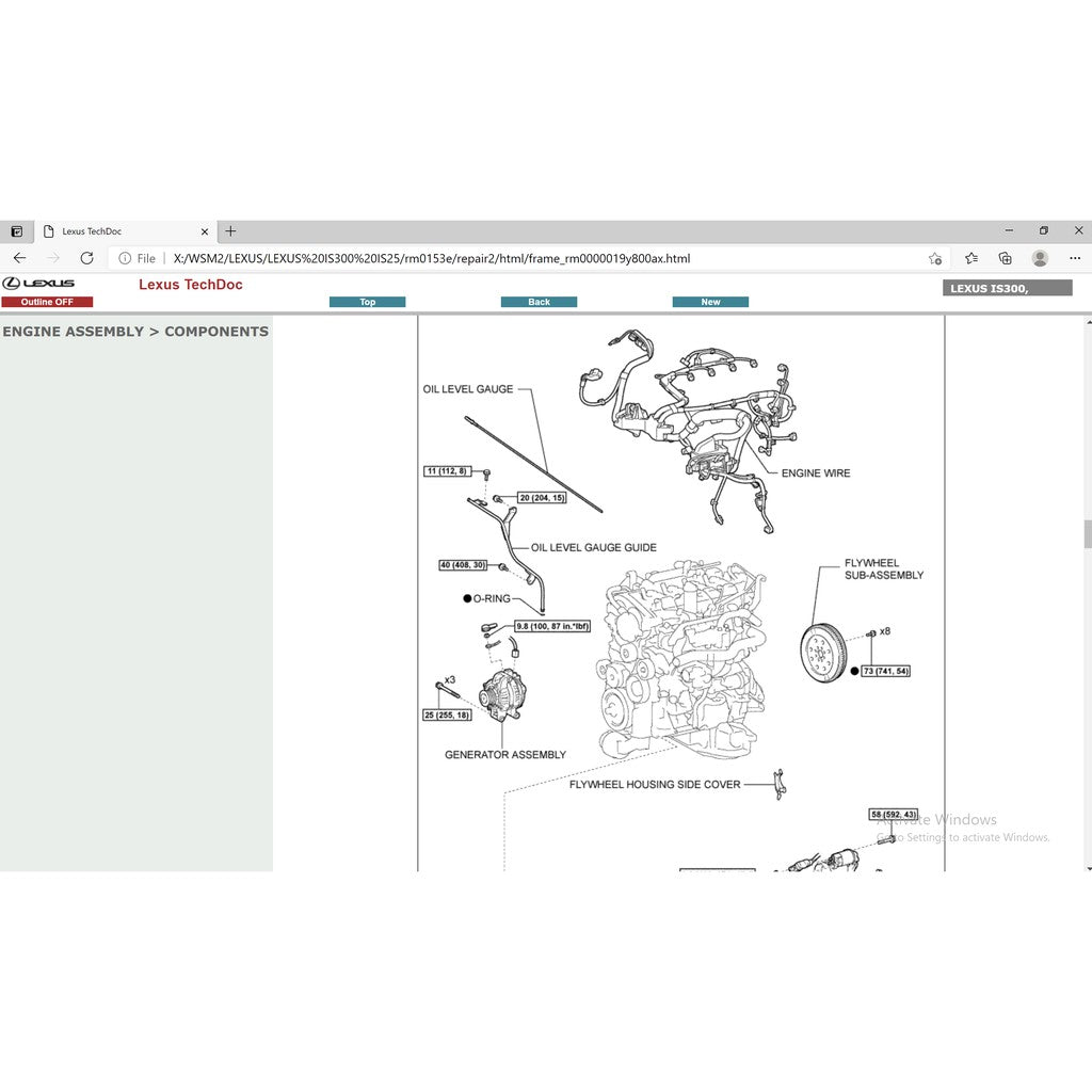 LEXUS IS200/IS250/IS300/IS350 (2006-2013) SERVICE WORKSHOP MANUAL - Image 4