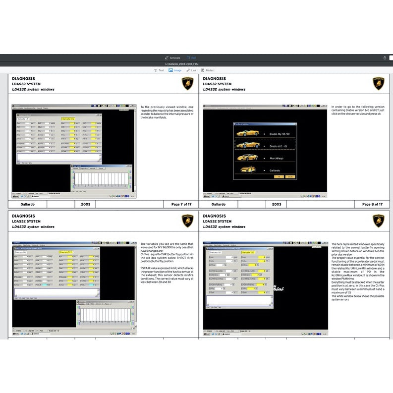 LAMBORGHINI GALLARDO COUPE LDAS32 (2003-2008) FACTORY SERVICE WORKSHOP MANUAL - Image 7