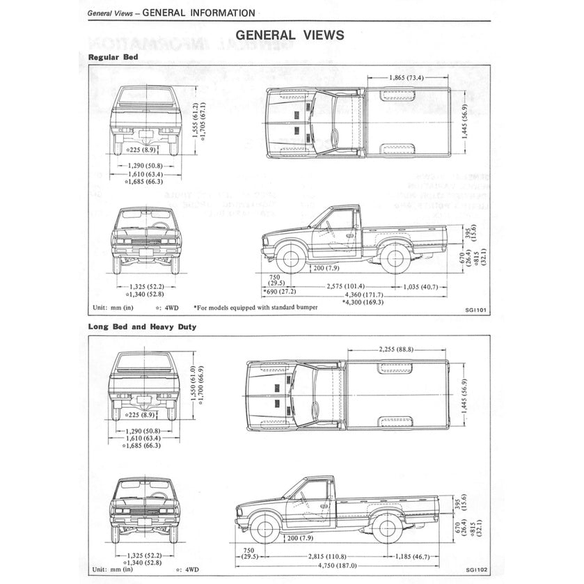 DATSUN PICKUP 720 (1980-1986) SERVICE WORKSHOP MANUAL - Image 4