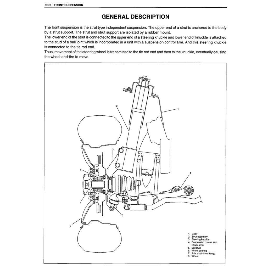 SUZUKI GRAND VITARA (1998-2005) SERVICE WORKSHOP MANUAL - Image 4