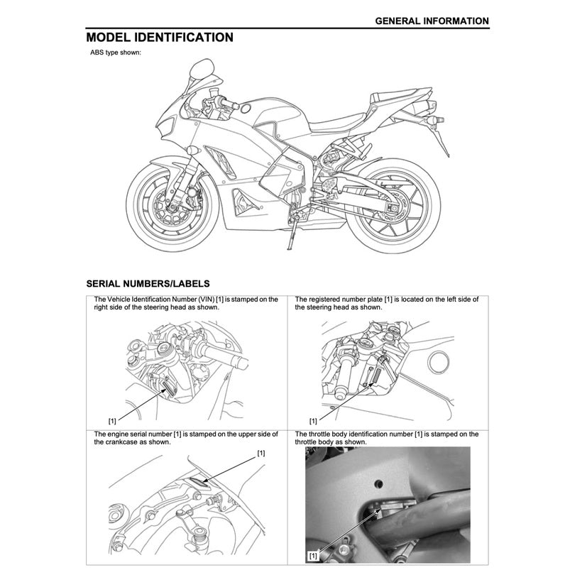 HONDA CBR600RR (2013-2019) SERVICE WORKSHOP MANUAL + PARTS CATALOGUE + OWNER'S MANUAL - Image 4