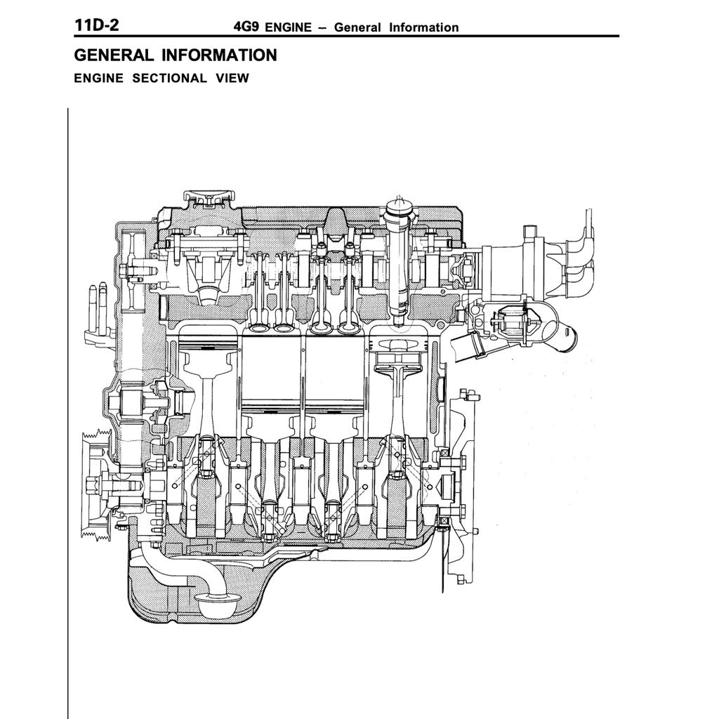 MITSUBISHI ENGINE ALL SERIES 3G/4G/4D/4A/4M/6A/6G/F8/F9 (1985-2005) REPAIR & SERVICE WORKSHOP MANUAL - Image 4