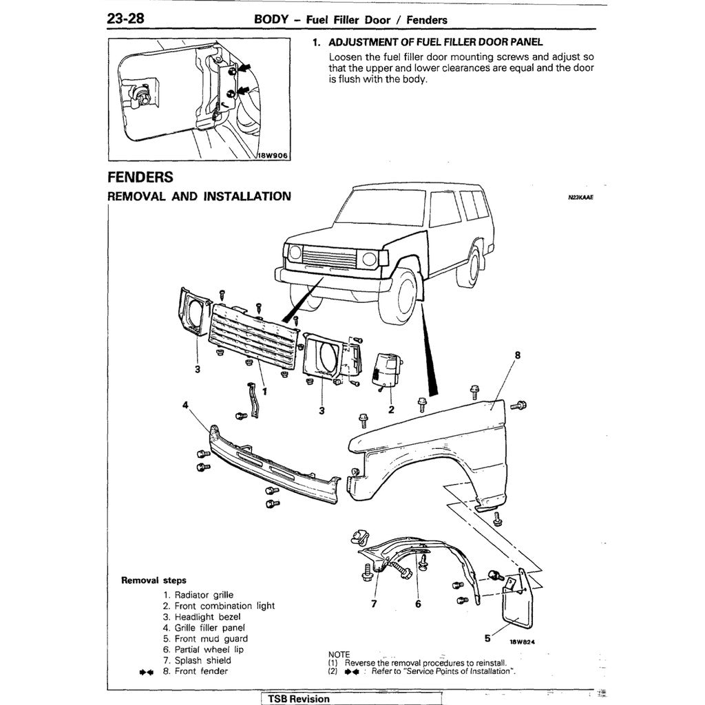 MITSUBISHI PAJERO L040 (1982-1991) SERVICE WORKSHOP MANUAL - Image 7