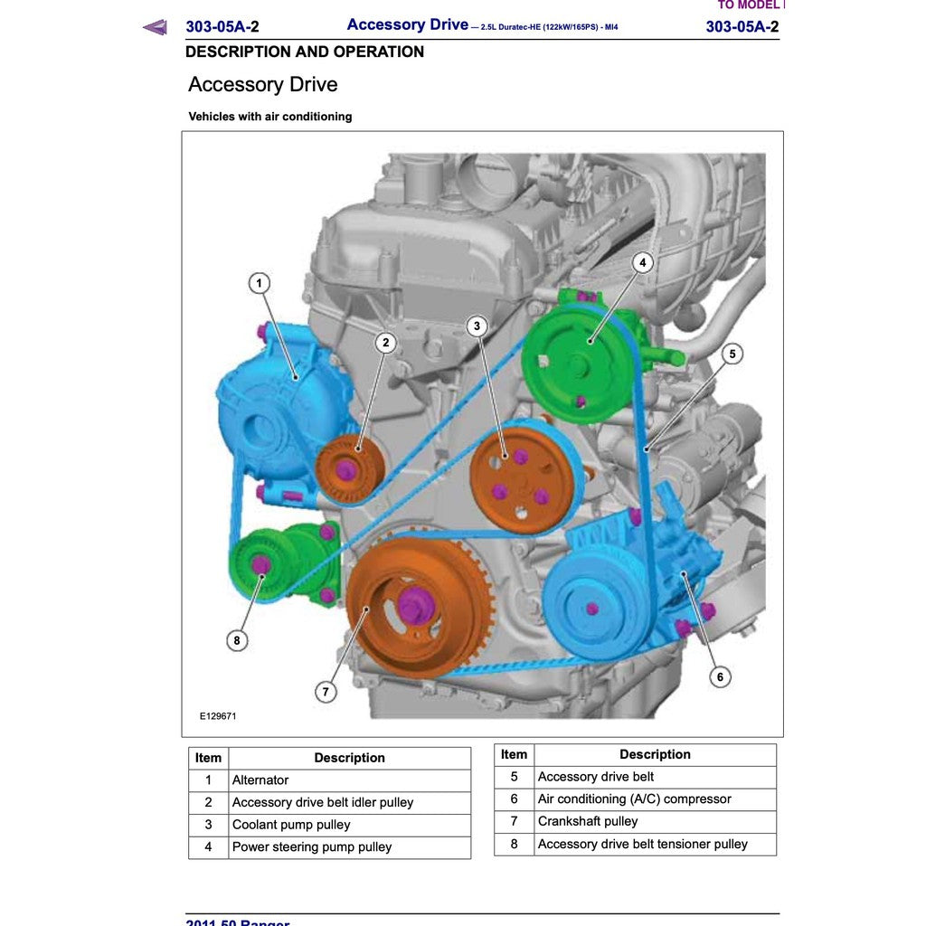 FORD RANGER T6 (2011-2015) SERVICE WORKSHOP MANUAL - Image 5