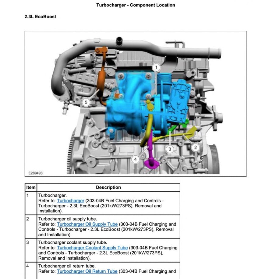 FORD 2.3L ECOBOOST ENGINE SERVICE WORKSHOP MANUAL - Ford Ranger/ Ford Mustang/ Ford Focus RS - Image 6