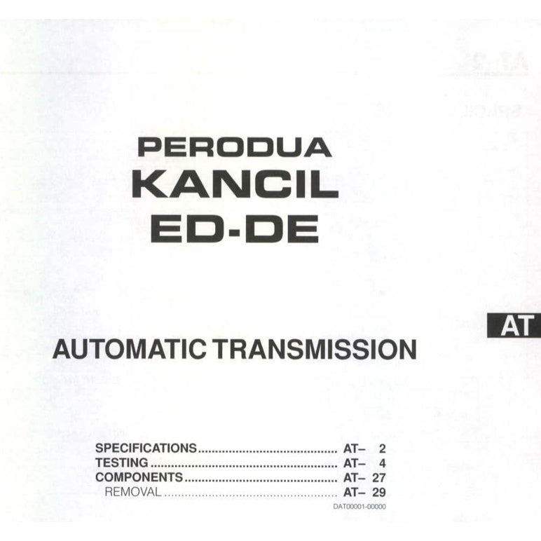 PERODUA KANCIL MK2 (2002-2009) SERVICE WORKSHOP MANUAL - Image 8