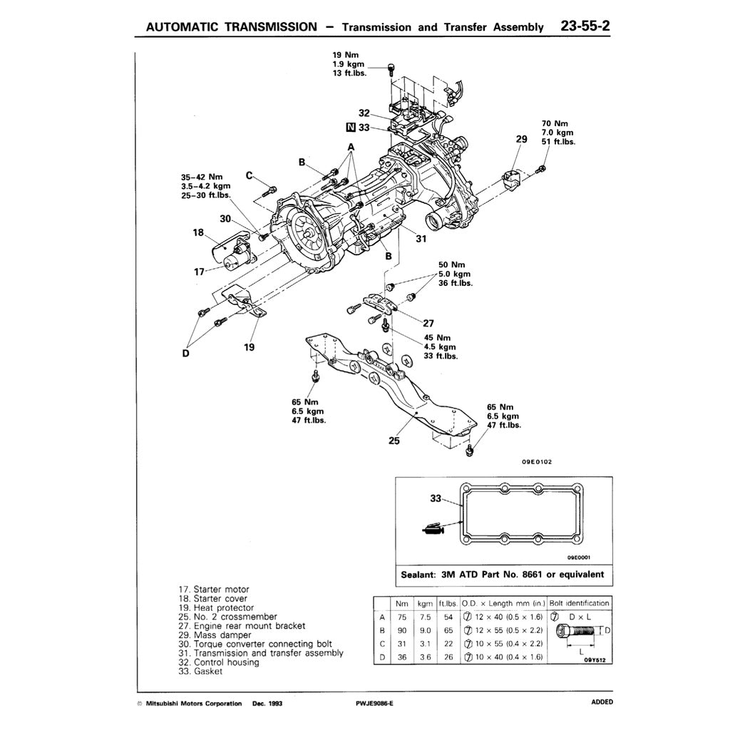 MITSUBISHI PAJERO II V20 (1991-1999) SERVICE WORKSHOP MANUAL - Image 9