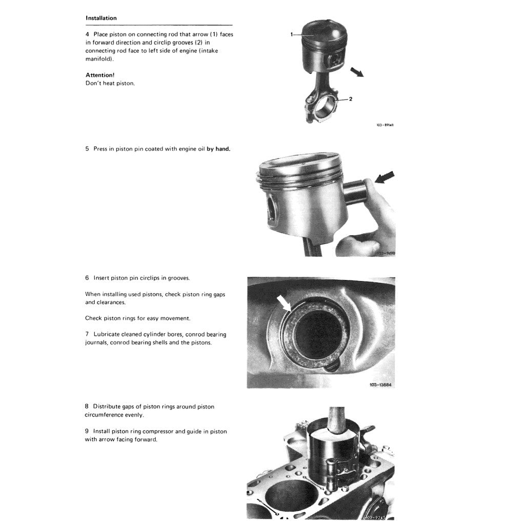 MERCEDES-BENZ ENGINE M110 (1980–1996) SERVICE WORKSHOP MANUAL - Image 6