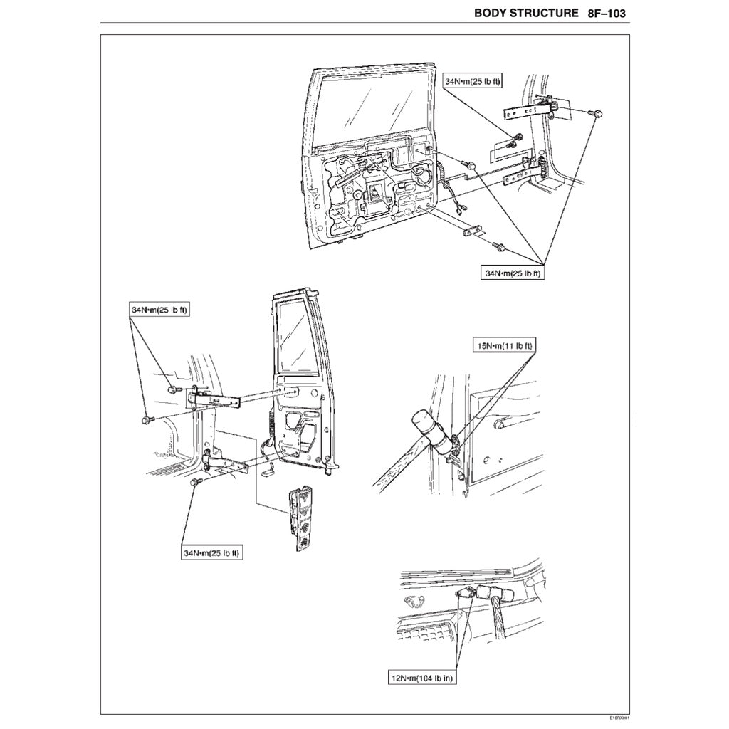 ISUZU TROOPER UX/UBS SERIES (1998-2003) SERVICE WORKSHOP MANUAL - Image 9