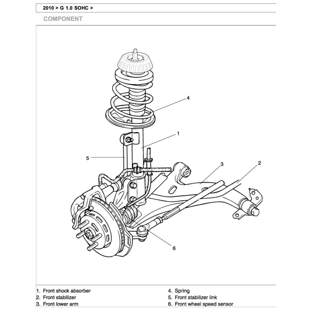 KIA PICANTO SA NAZA SURIA (2004-2011) SERVICE WORKSHOP MANUAL - Image 6